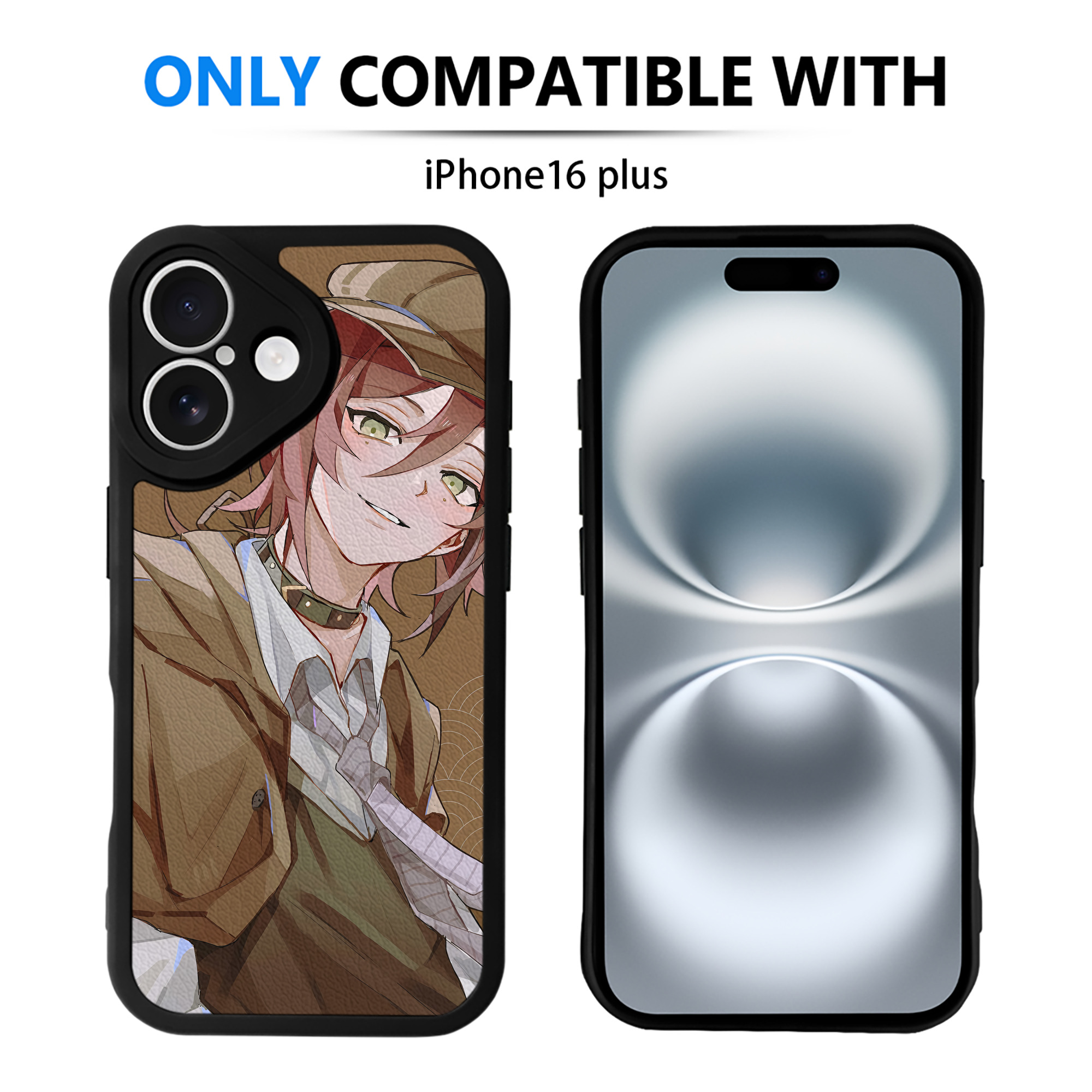 （画像用） 文豪ストレイドッグス Bungo Stray Dogs 【iPhone 16シリーズ対応】シリコンスマホケース（レザー調） 材質：シリコン